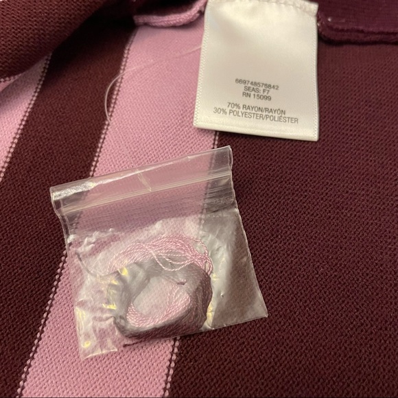 NWOT. Laura Scott Purple Striped Tunic Sweater.  Size 1X - Picture 7 of 9